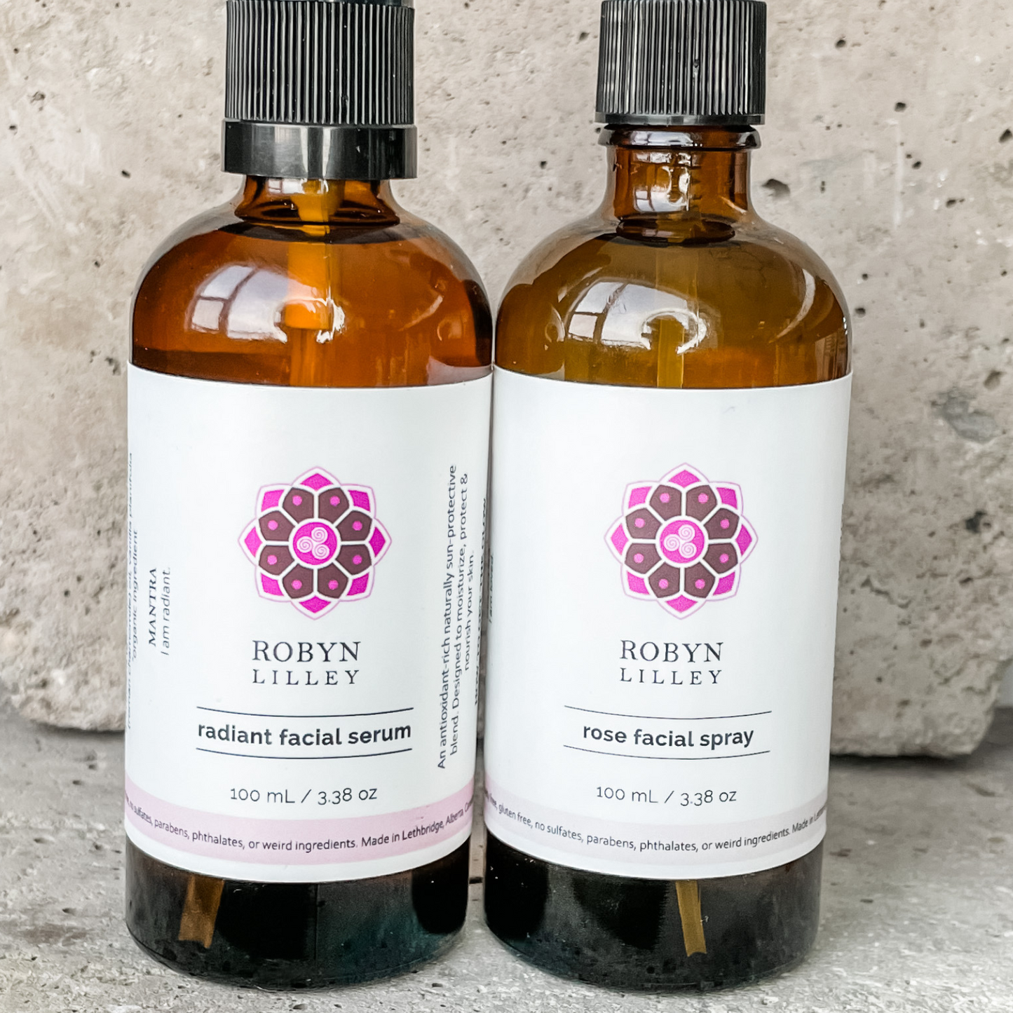 Radiant Facial Serum & Rose Facial Spray Duo