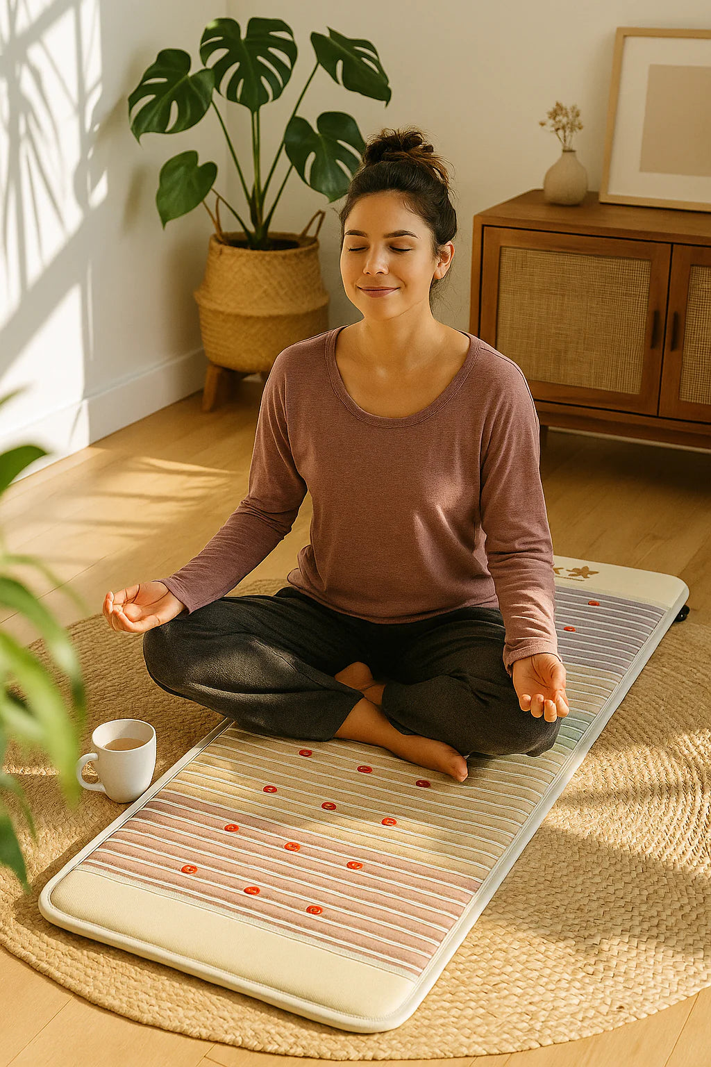 Full Body Chakra Mat with Crystal Technology, Far infrared Laser Light, Heated, PEMF, Red light Photons, Negative Ion Generating & Digital Touchscreen Controller.