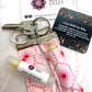Pink Lip Balm Holder Keychain